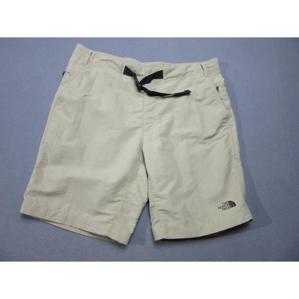 The North Face Shorts Mens 36 Tan Beige Nylon Belted Outdoor Hiking Tech Flex